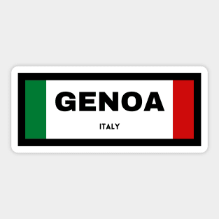 Genoa City in Italian Flag Sticker